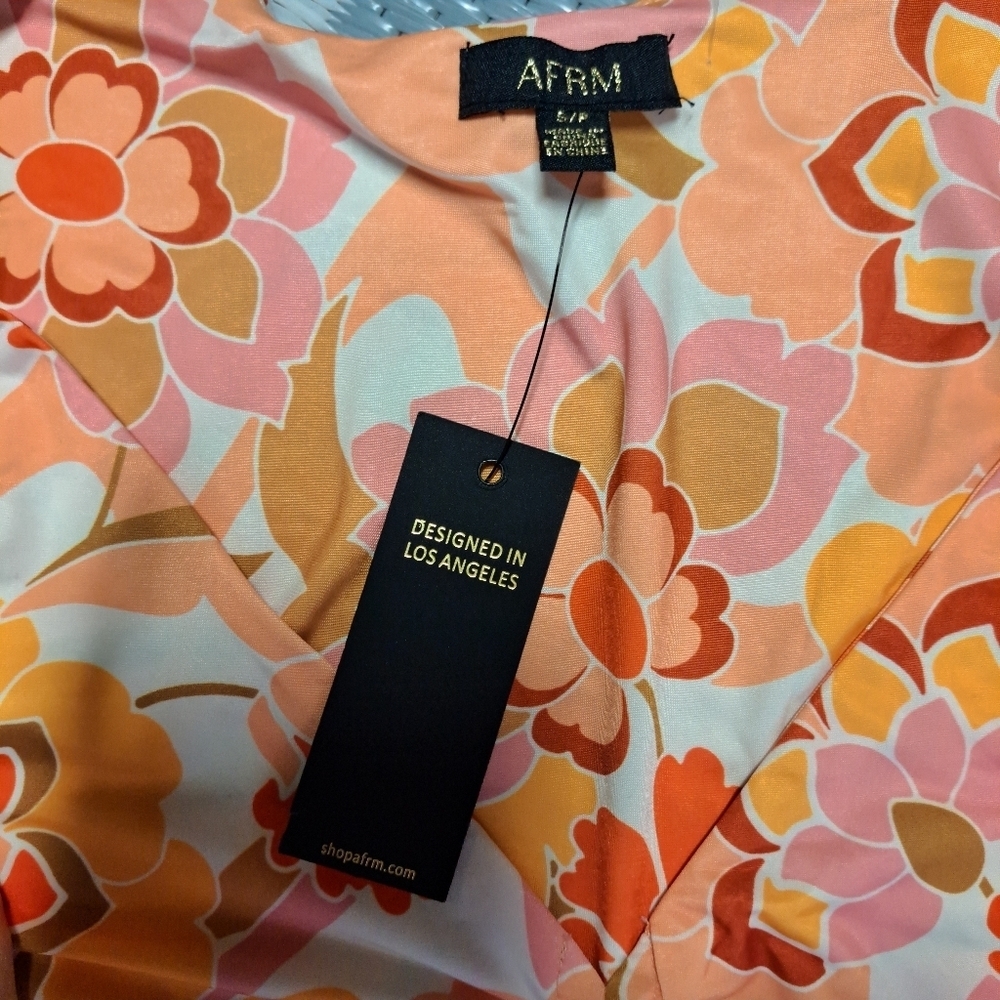 AFRM by Anthropologie ‎ Lizette Slinky Floral Cut-Out Maxi Dress - Picture 7 of 11